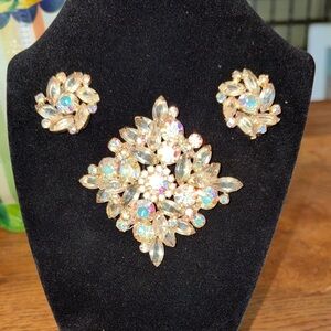 Vintage Juliana D&E Brooch and Earring Set
